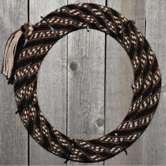 Mecate 6 Brins 100% Alpaga 1/2'' x 22' - Noir/ Brun/ Tan / Chocolat