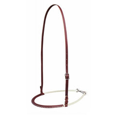 Muserolle avec Nez en Corde Recouvert de Cuir Latigo Lacé