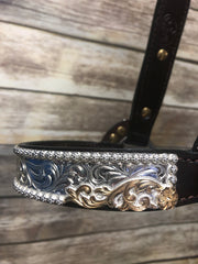 Licou de Compétition Santana en Cuir Brun Foncé #103