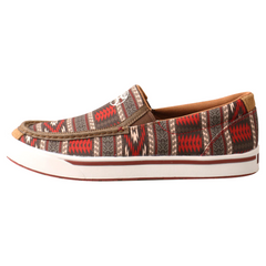 Mocassins pour Homme Hoey ''Slip On'' Aztec Rouge