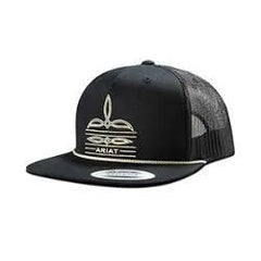 Ariat Cap Toe Bug Stitch Brim Rope - Black