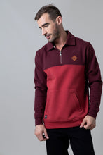 Load image into Gallery viewer, Diamond Head Quarter Zip Sweatshirt - Burgundy
