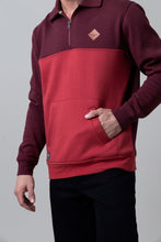 Load image into Gallery viewer, Diamond Head Quarter Zip Sweatshirt - Burgundy
