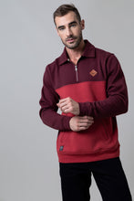 Load image into Gallery viewer, Diamond Head Quarter Zip Sweatshirt - Burgundy
