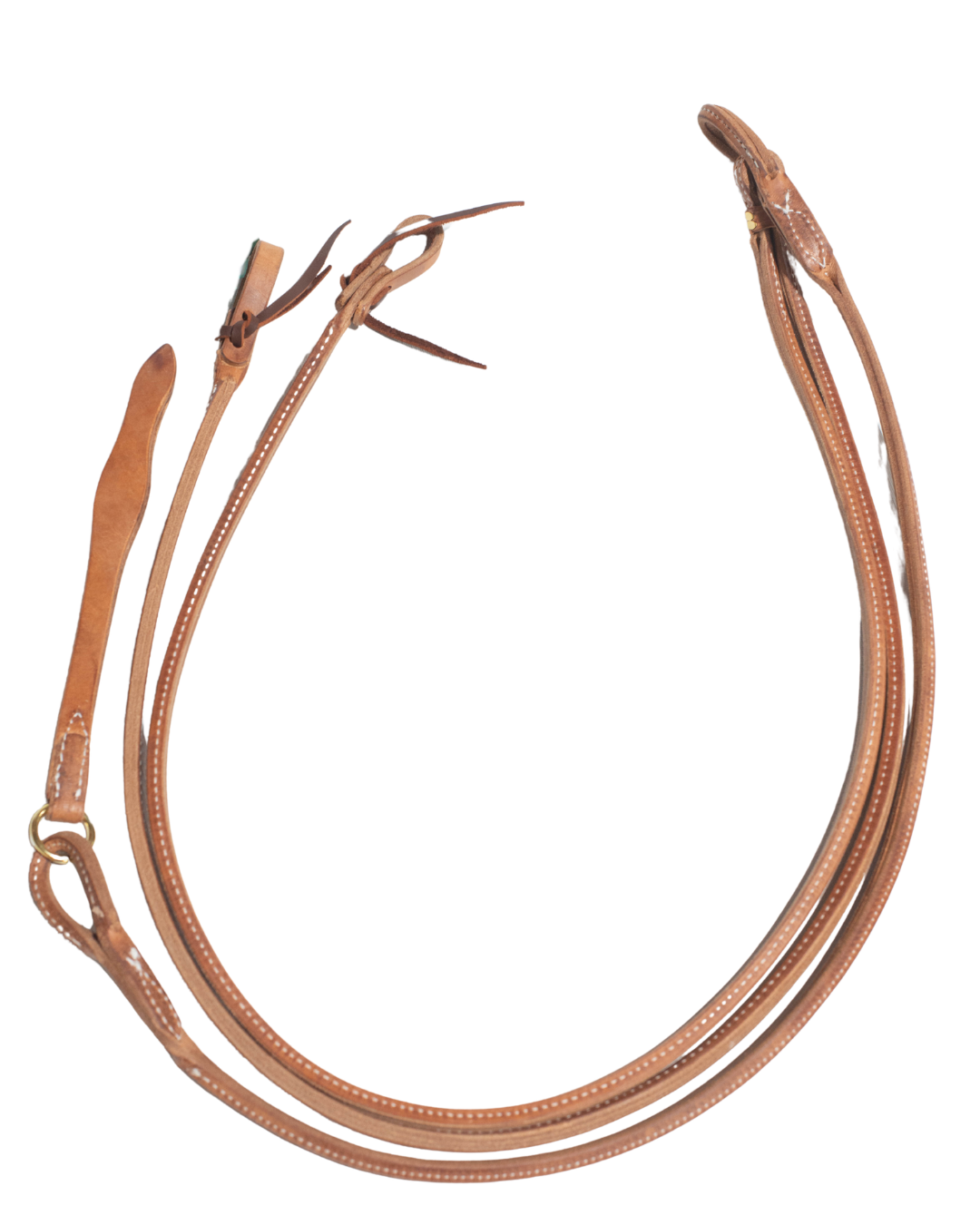 Harness leather Romal Reins with Stitch