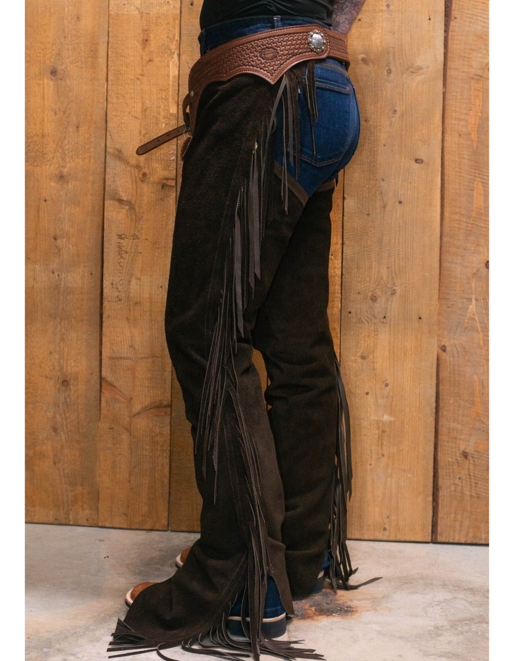 Chaps de Compétion en Cuir - Brun