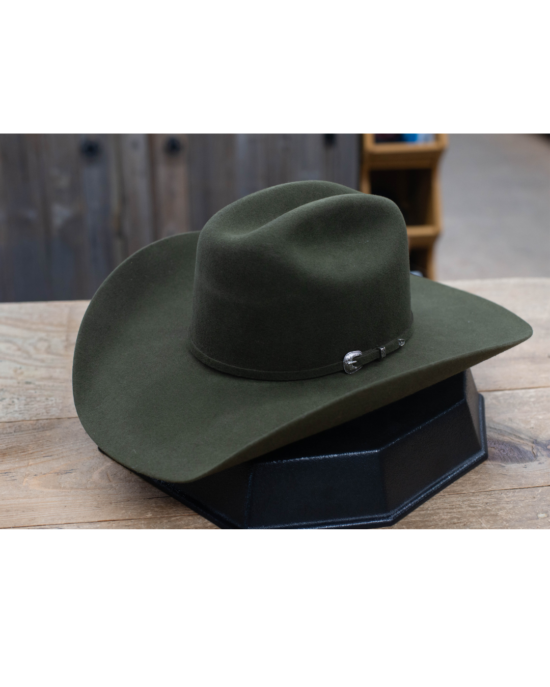 Pur Wool Hat Cowboy Top - Olive