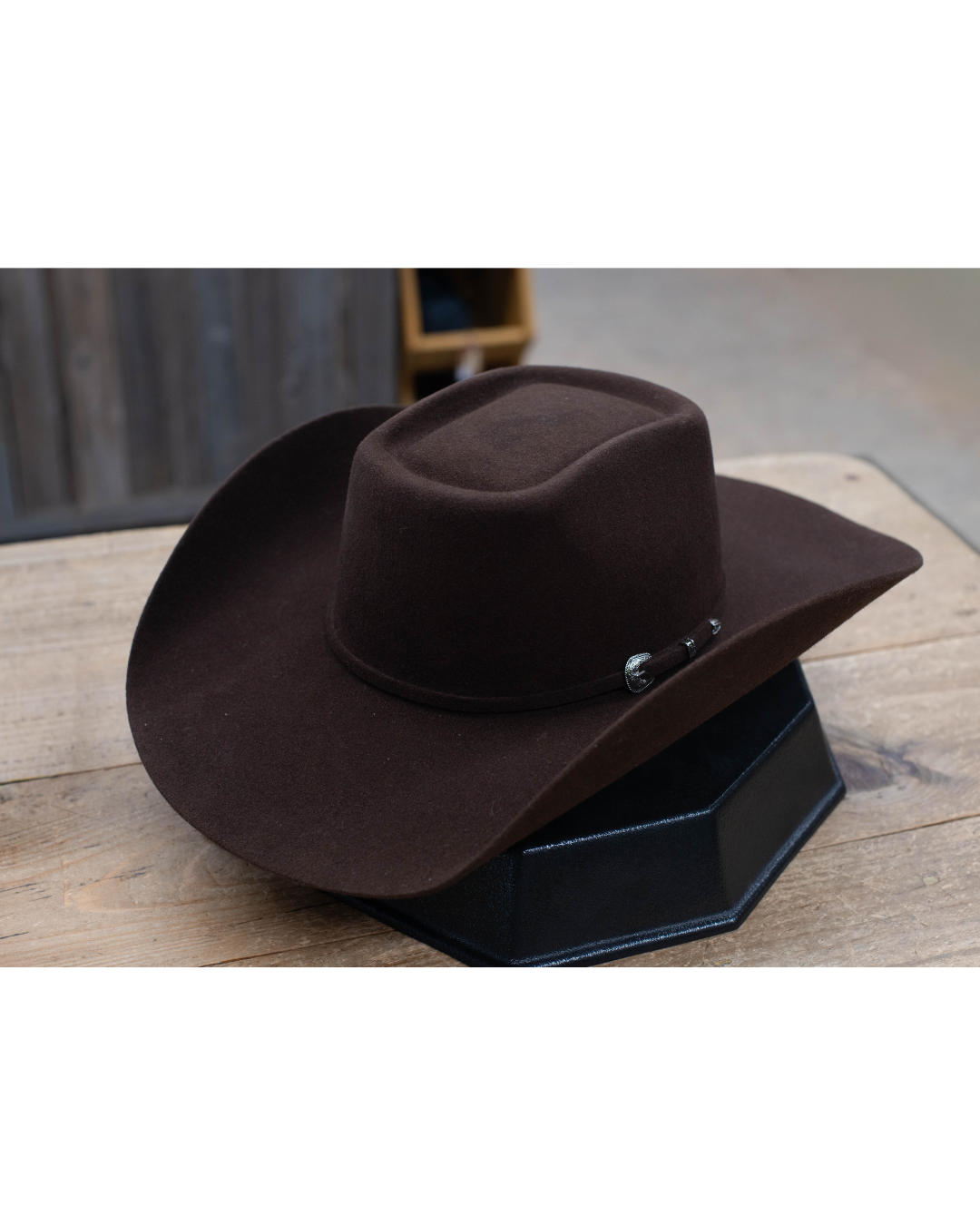 Pur Wool Hat Square Top - Chocolate