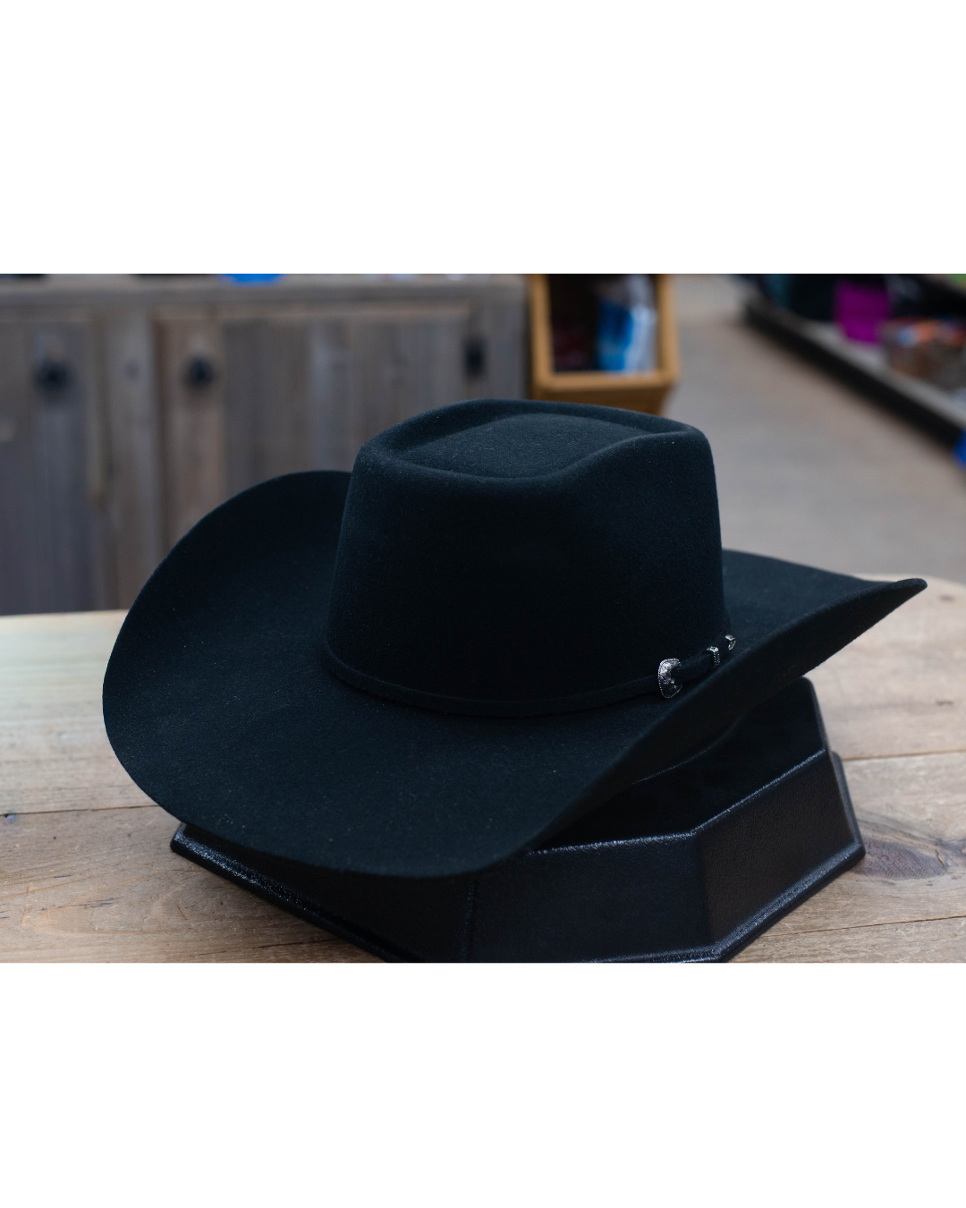 Pur Wool Hat Square Top - Black