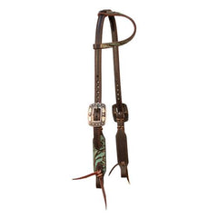 Choco One Ear Headstall Copper/Emerald Accent