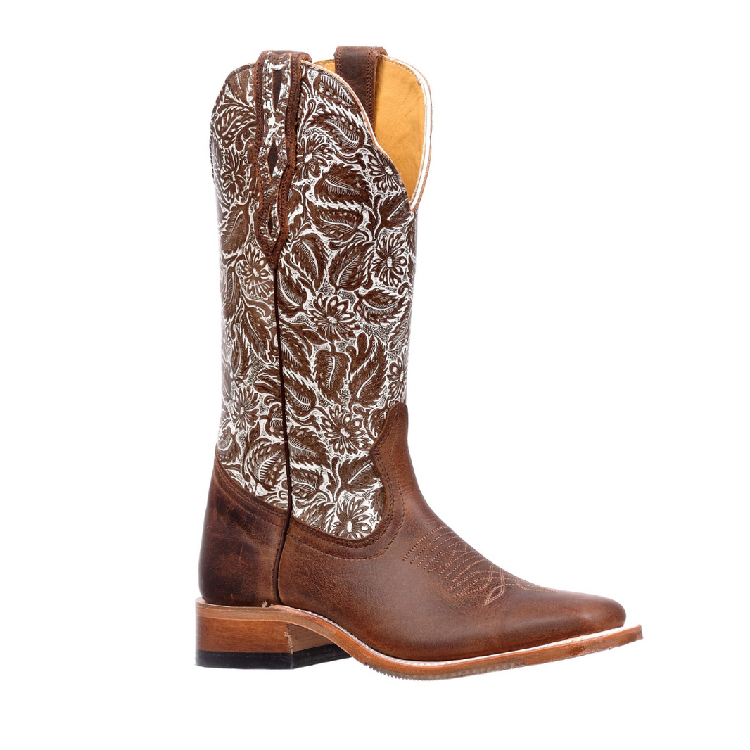 Petites Bottes Cowboy Western Neuves – Bout Rond – Bord Gravé Or – Paire