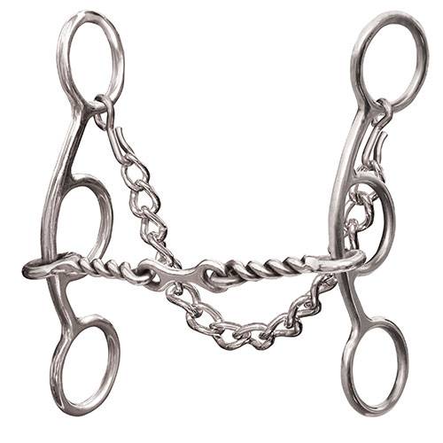 5.5" Futurity Gag Bit - 3 Pieces Twisted
