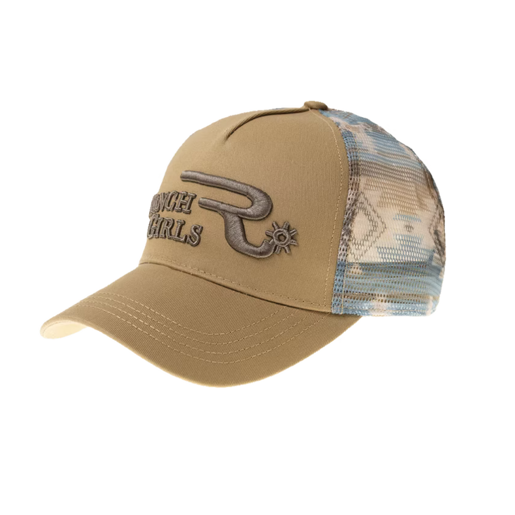 Casquette ''Aiana'' Tan Filet Aztec Bleu