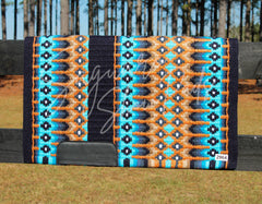 Sur Tapis Aries - Bleu Marin, Bleu Acier, Turq. & Métallique