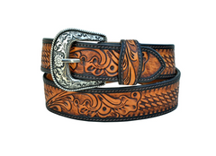 Belt Combo Basket & flower Tooled - Men