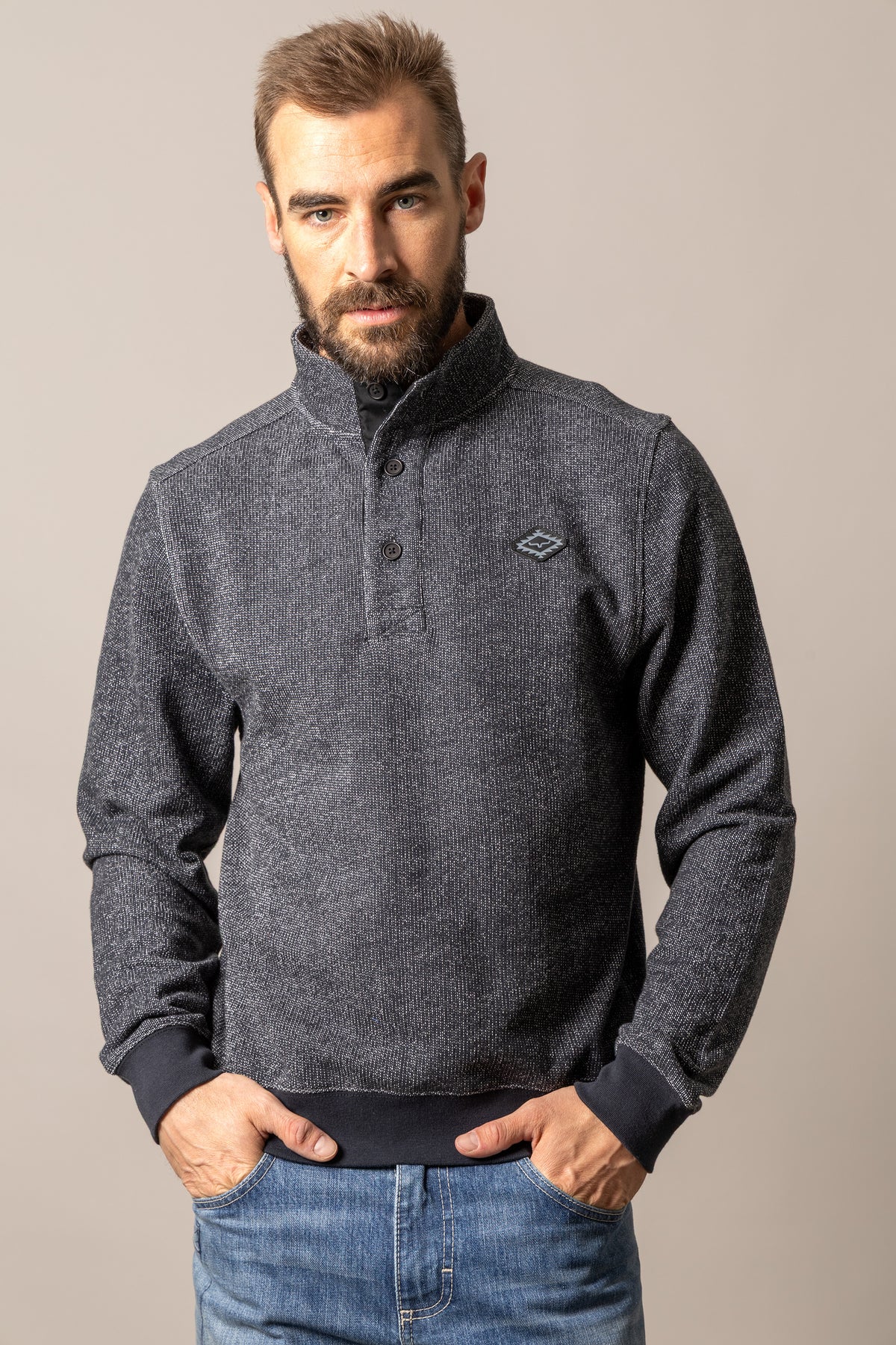 Coton Ouaté sans Capuche ''Kingswell'' Noir