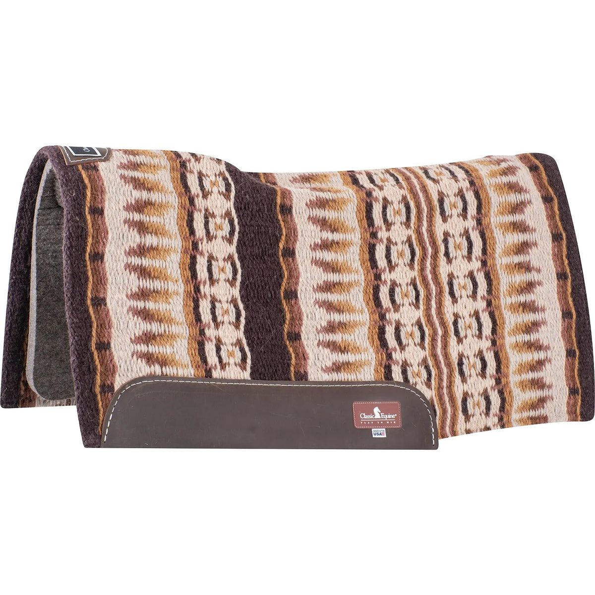 Blanket Top Pad with 3/4'' Wool Felt Bottom - Coffe Buckskin