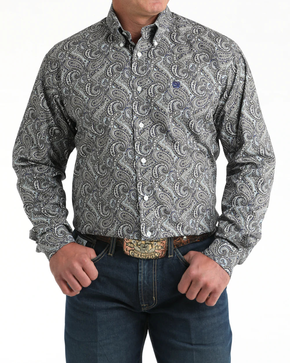 Chemise Paisley Bleu