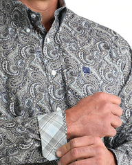 Chemise Paisley Bleu