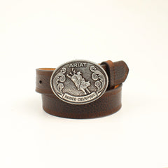 Ceinture Ariat Brune avec Boucle Monte de Taureau