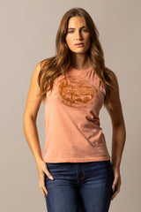 Cactus Prairie Tank Top - Dusty Rose