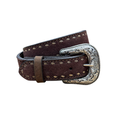 FG Choco Belt Roughout with Bickstitch - Natural