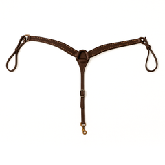 FG Choco Breastcollar Roughout Buckstitch