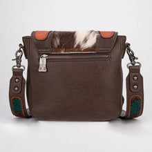 Load image into Gallery viewer, Fringe Crossbody, Cowhide Flap &amp; Turquoise Accent
