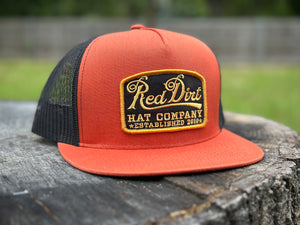 Casquette Guitar - Orange Brulé/Noir 5 Panel