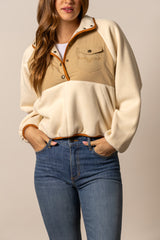 Josie Fleece Pullover - Natural