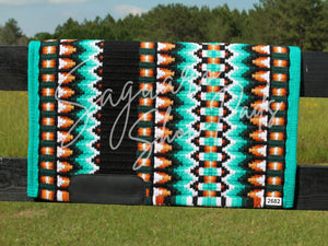 Magnolia Show Pads - Black, Aqua, Orange & Teal