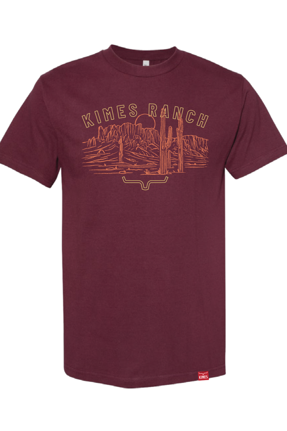 Mountain Badges Tees - Burgundy