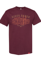 Mountain Badges Tees - Burgundy