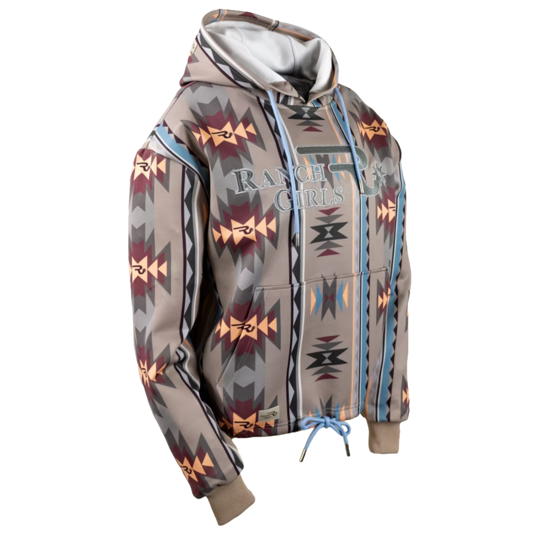 Coton Ouaté '' Naira'' Motif Aztec Gris