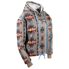 Coton Ouaté '' Naira'' Motif Aztec Gris