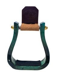 Étrier Nettles Bois 2'' Baril - Noir & Turquoise