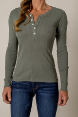 Chandail Manche Longue ''Bree'' Vert Sauge