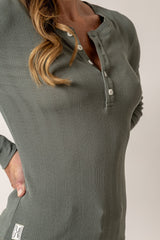 Chandail Manche Longue ''Bree'' Vert Sauge