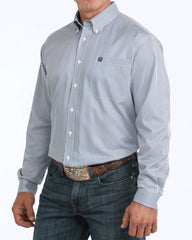 Chemise Ligné Bleu Royale