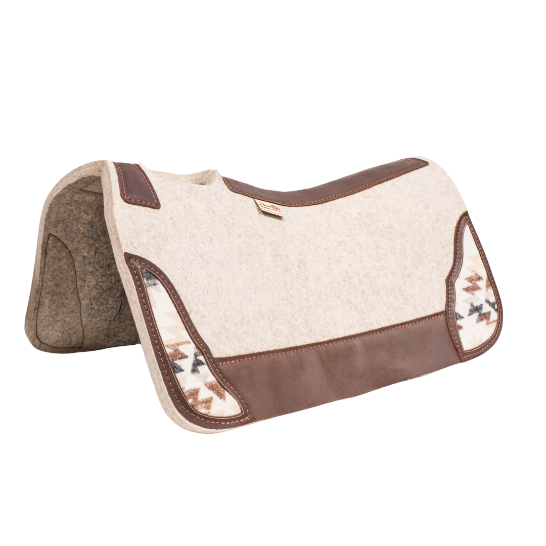 Tapis de Selle 7/8'' Naturel 30x28'' Insertion Laine Southwest