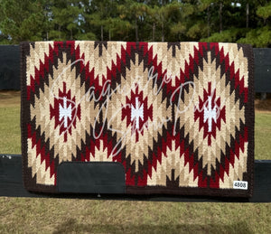 Teagan Ranch Show Pads Tan, Brown & Red