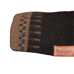TunderCloud 100% Alpaca Quill Blanket - Black/Choco