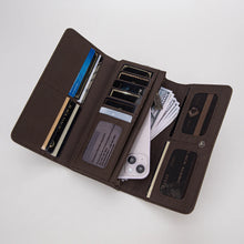 Load image into Gallery viewer, Turquoise Flower &amp; Cowhide Wallet
