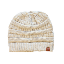 Load image into Gallery viewer, Ponytail Beanie - Beige
