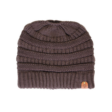 Load image into Gallery viewer, Ponytail Beanie - Brown
