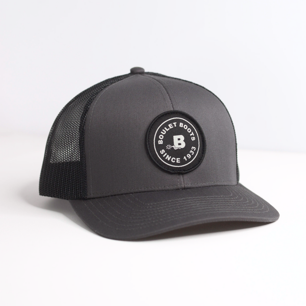 Casquette Logo Rond Noir - Gris Foncé