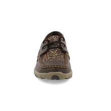 Load image into Gallery viewer, Womens Casual Boat Shoe Dark Brown Floral
