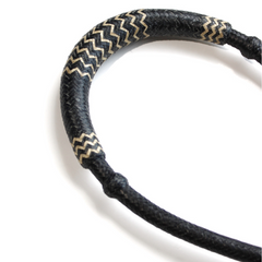 Rawhide Bosal 1/2" - Black with Natural Accents