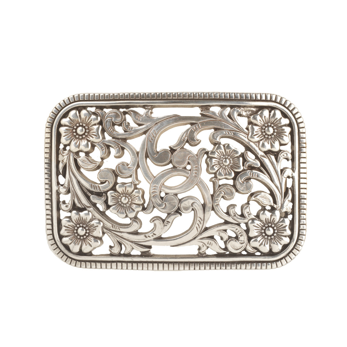 Boucle de Ceinture Floral Découpée