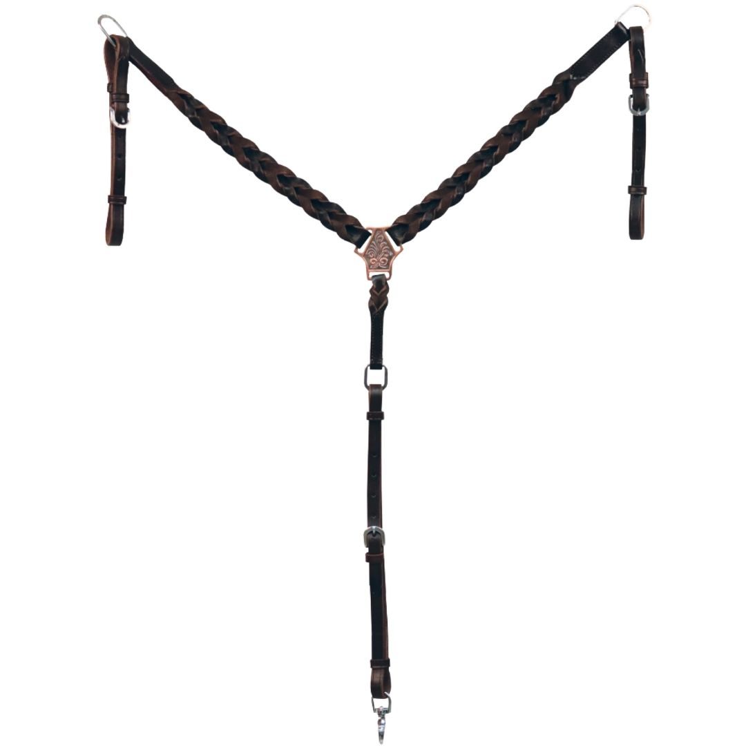 Braided Bandit Breastcollar - Chocolate